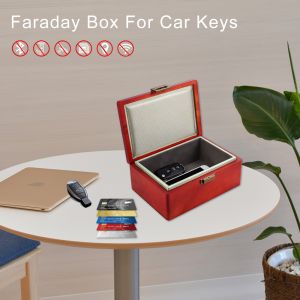 Cheap Large Safe Faraday Key Box For Car Keys Fob Phones Cards Anti Spying for sale