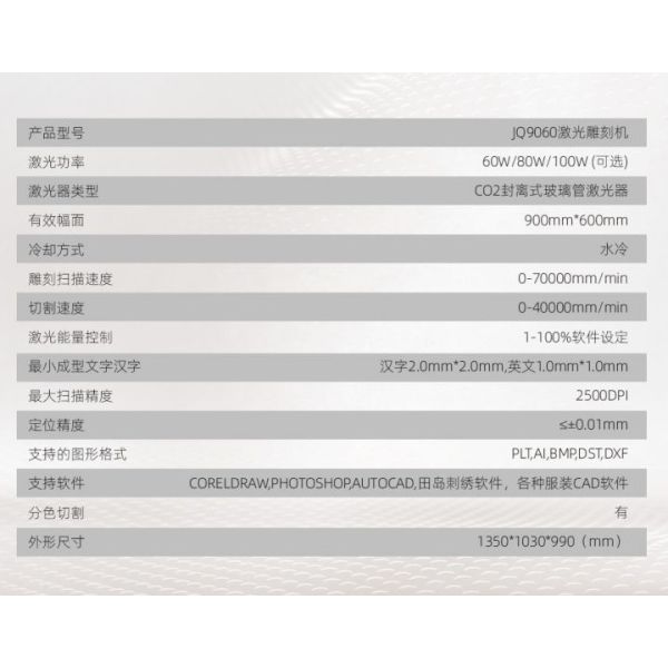 JQ6040/9060 Laser engraving machine