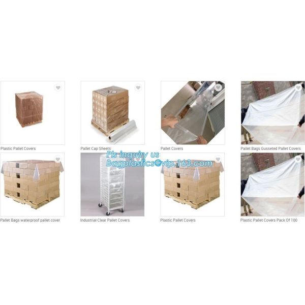 PE Moisture Proof Plastic Pallet Cover, POLYETHYLENE SHRINK PALLET COVERS, Europallet 80x120x250 cm, bagplastics, bageas