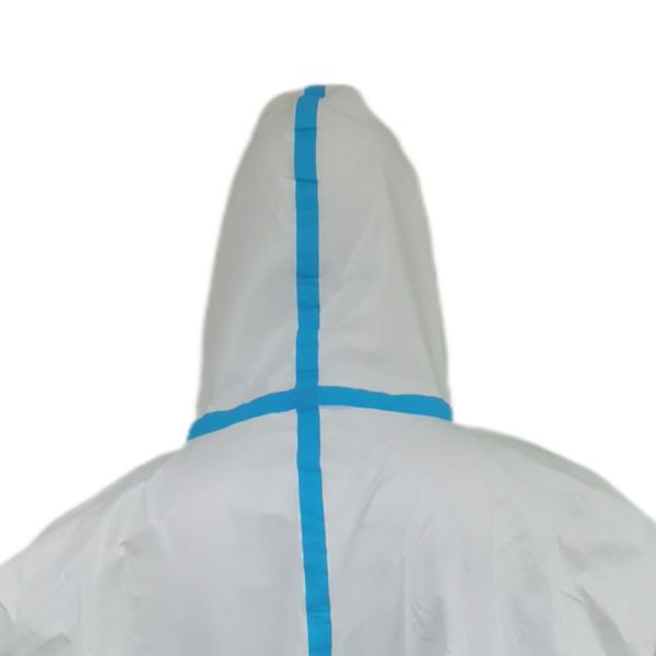 Fully Closed CE Type 4 5 6 Anti Static Disposable Microporous Coverall For OEM Accepted