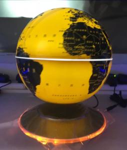 Cheap 360rotating promotion gift led light maglev floating levitate world globe 8 inch lighting change for sale