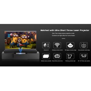 Motorized Tension Floor Rising Screen PVC UST Alr Projector Screen