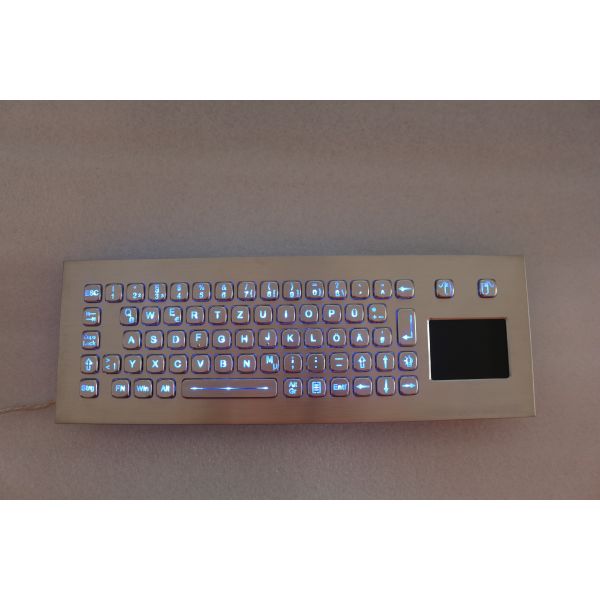 Ip67 Wired Illuminated Steel Keyboard Vandal Proof Waterproof Touchpad Industrial