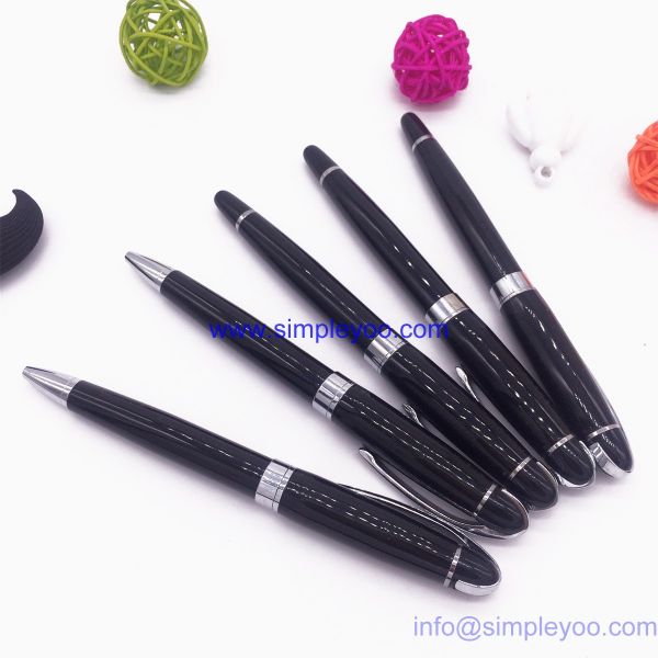 Customized Logo Luxury Metal Roller Pens With Cap