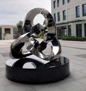 China Modern 1.8M Stainless Steel Abstract Outdoor Sculpture for Garden Ornament on sale