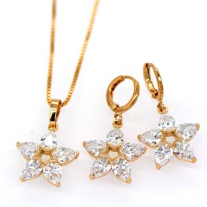 Buy cheap Vintage jewelry Pendants Necklaces Earrings Set For Women 18K Real Gold Plated from wholesalers