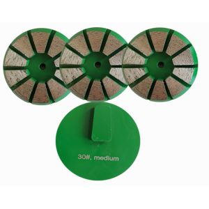 Cheap Terrco Diamond Grinding Stones With 8 Triangle Segments For Concrete Floor for sale