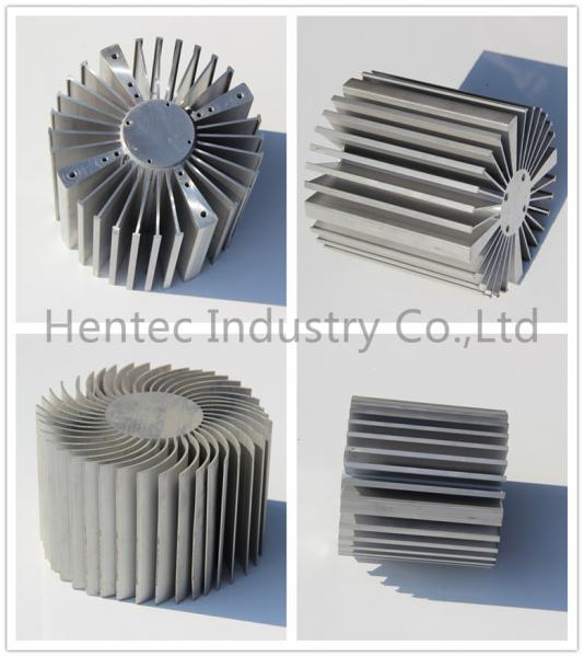 CNC milling and turning aluminum extrusion heat sink chrome / gold Plating