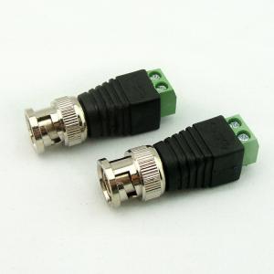 Cheap Screw Terminal Blocks Coaxial Cat5 to BNC Male Video Balun Connector for sale