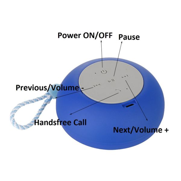 Outdoor Fabric Wireless Speaker , Mini Waterproof Bluetooth Speaker With TF Card Card Slot