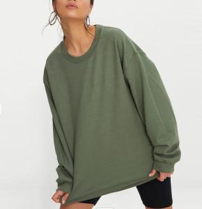 Cheap 100% Plain Cotton Sweatshirts Casual Autumn Plain Crew Neck Pullover Sweatshirt for sale