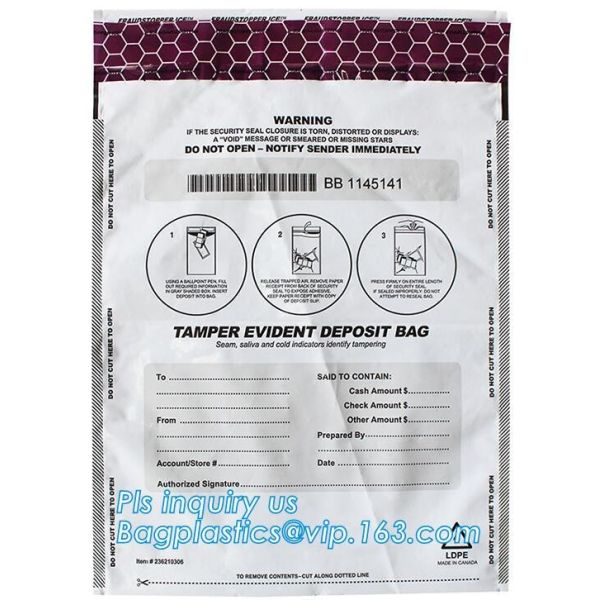 Evidence Paper Document Digital Opaque Bag, cash deposit bag, Security Bags Plastic Deposit PE Bag Cash Envelope Check S