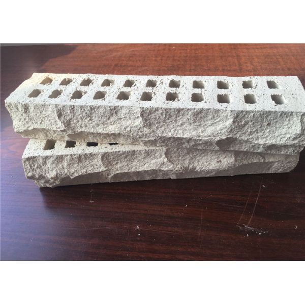Special Mountain Shape White Perforated Clay Bricks High Strength For Long Life