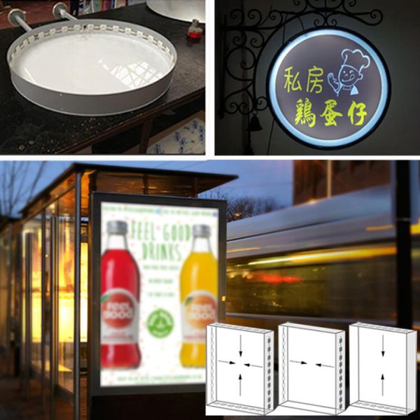 IP67 LED Module Lights Double Side Edge Lit Lightbox Dimmable 12 Volt 3030 SMD LED Chip