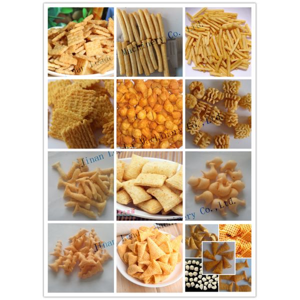 Low consumption fried flour bugles crispy rice food processing machine