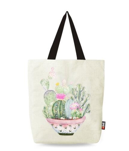 Custom silk screen printed Cotton material handle style blank natural cotton canvas bag without logo bagplastics bagease