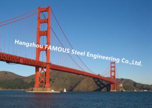 China Clear Span Road Bridge Steel Suspension Bridge For Public Transportation on sale
