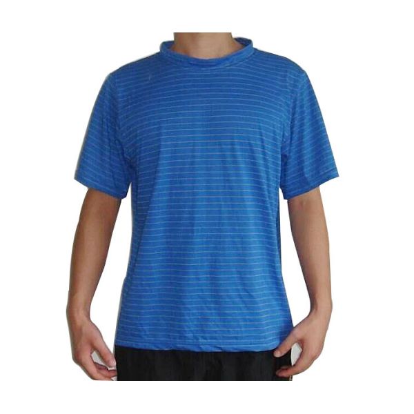 Antistatic Cotton Knitted Fabric ESD Safe Materials 26S/1 Yarn Count ESD T Shirt Fabric