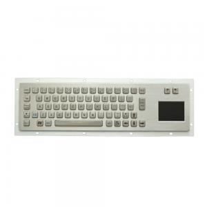 Cheap IP65 Stainless Steel Keyboard , Kiosk Metal Keyboard With Touch Pad for sale