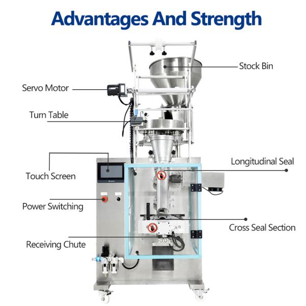 Automatic Salt Powder Pouch Weighing Granule Packing Machine Multi Function