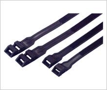 Cheap Nylon Double Locking Industrial Cable Ties Reusable Black Color Heat Resistant for sale