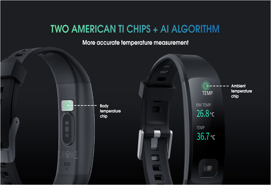 Ip68 ECG HRV Fast Track Smart Band