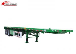 Cheap 20-60Ft 3 Axles Flatbed Semi Trailer 12000x2496x1650mm 80T Payload for sale