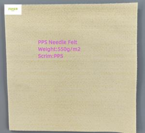Cheap 450gsm - 550gsm Industrial Filter Cloth PPS Needle Felt For Filter Bag for sale