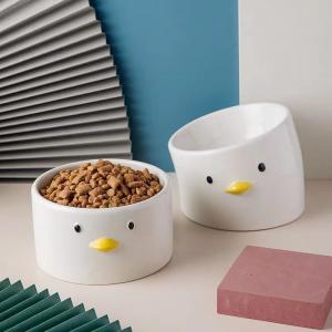 China Personalized Ceramic Pet Bowl Chicken Shape For Cat Dog Food Water OEM on sale