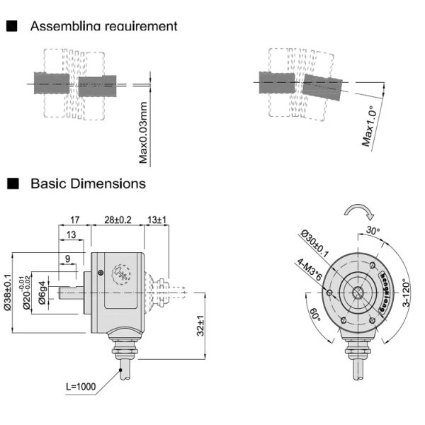 Plotter Machine Optical Rotary Encoders D Type Slot Measure Length And Angle