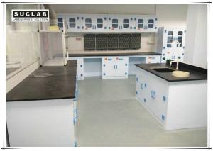 Cheap Epoxy Resin Countertop Science Lab Tables , PP Lab Furniture With PP Drawer for sale
