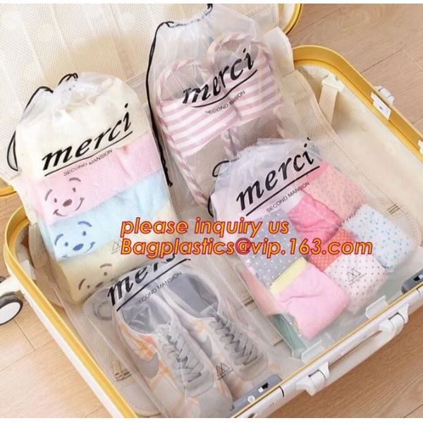 Biodegradable Christmas deco drawstring candy storage bag, oxford red christmas stocking candy bag packing bagplastics