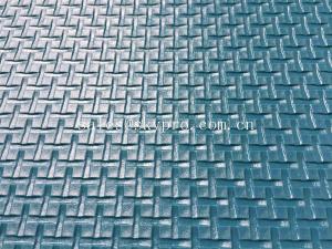 China Blue Conveyor Roll Cross Pattern PVC Conveyor Belt Matt Chemical Resistance on sale