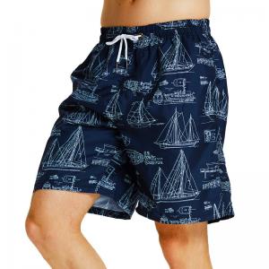 Cheap Custom Made Luxury Swim Shorts 100% Polyester Knitting Pattern for Beach Wear for sale