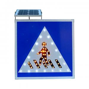China High Visible Solar Traffic Signs Solar Powered LED Pedestrian Crossing Sign on sale