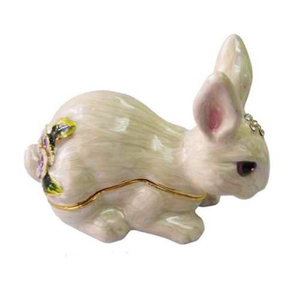 Crystals Easter Bunny Trinket Box Easter Rabbit Trinket Box Bejeweled Rabbit Trinket Jewelry Box Rabbit & Baby Gift