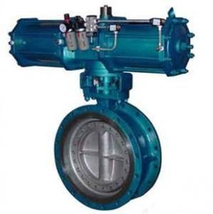 Pneumatic Metal Seat Butterfly Valves DN300 PN10 For Industrial Waste Water,WCB,CAST STEEL