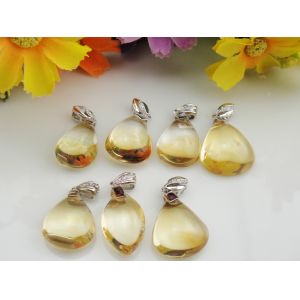 China Wholesale 925 Sterling Silver Citrine Gemstone Semi Precious Stone Jewelry Pendant 7pcs on sale