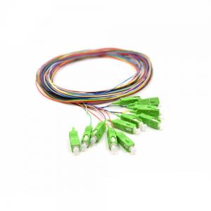 China SC / APC Fiber Optic Pigtail , 2 M Fiber Jumper Cables 12 Colors Opitional on sale
