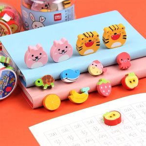 Barreled Cute Cartoon Marine Animal Fruit Style Small Eraser For Kids Prizes