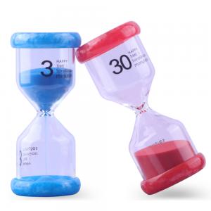 Cheap Colorful Plastic Sand Timer Clock 2 3 5 10 15 30 Min Kids Game Hourglass for sale