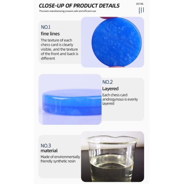 Resin Custom Backgammon Set 30 Pieces Marble Backgammon Chips