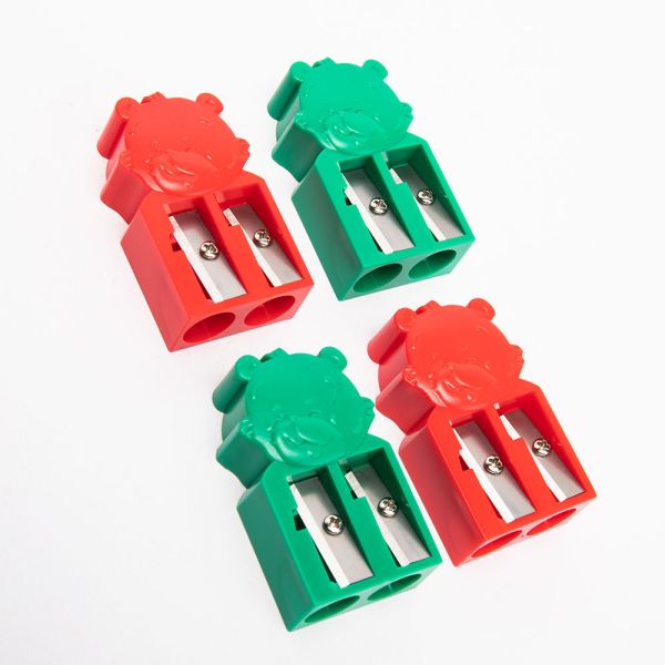 Bear Shape Double Hole Funny Pencil Sharpner For Kids