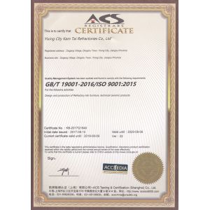 Yixing City Kam Tai Refractories Co.,ltd Certifications