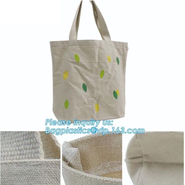Custom silk screen printed Cotton material handle style blank natural cotton canvas bag without logo bagplastics bagease