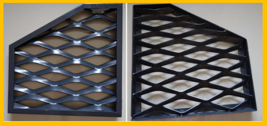 Architectural Building Expanded Mesh Curtain Wall With Fixing L Type Frame