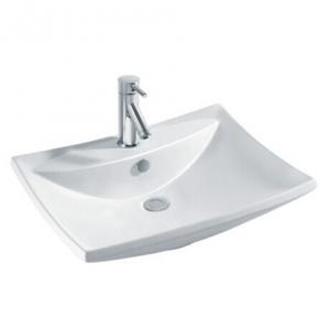 China Countertop Mounting Ceramic Sinks Sanitary Ware Art Basin White Color Bathroom Wash Basin on sale