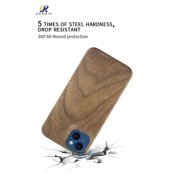 OEM Drop Resistant Full Protection iPhone 13 Wood Phone Case