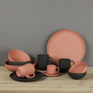 Cheap ODM Under Glazed Ceramic Plates Sets , European Style Matte Ceramic Dinnerware for sale