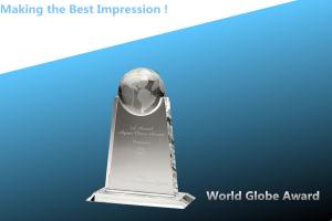 Cheap crystal globe award/world globe award/crystal award/crystal globe trophy/glass award for sale
